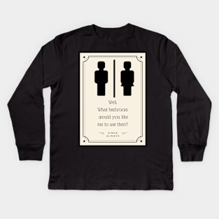 Polite Vintage Bathroom Commentary Kids Long Sleeve T-Shirt